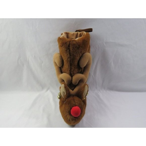 Rare Vintage Handmade ktb Originals Reindeer Christmas Stocking Shoulder Bag 15" - Picture 3 of 9